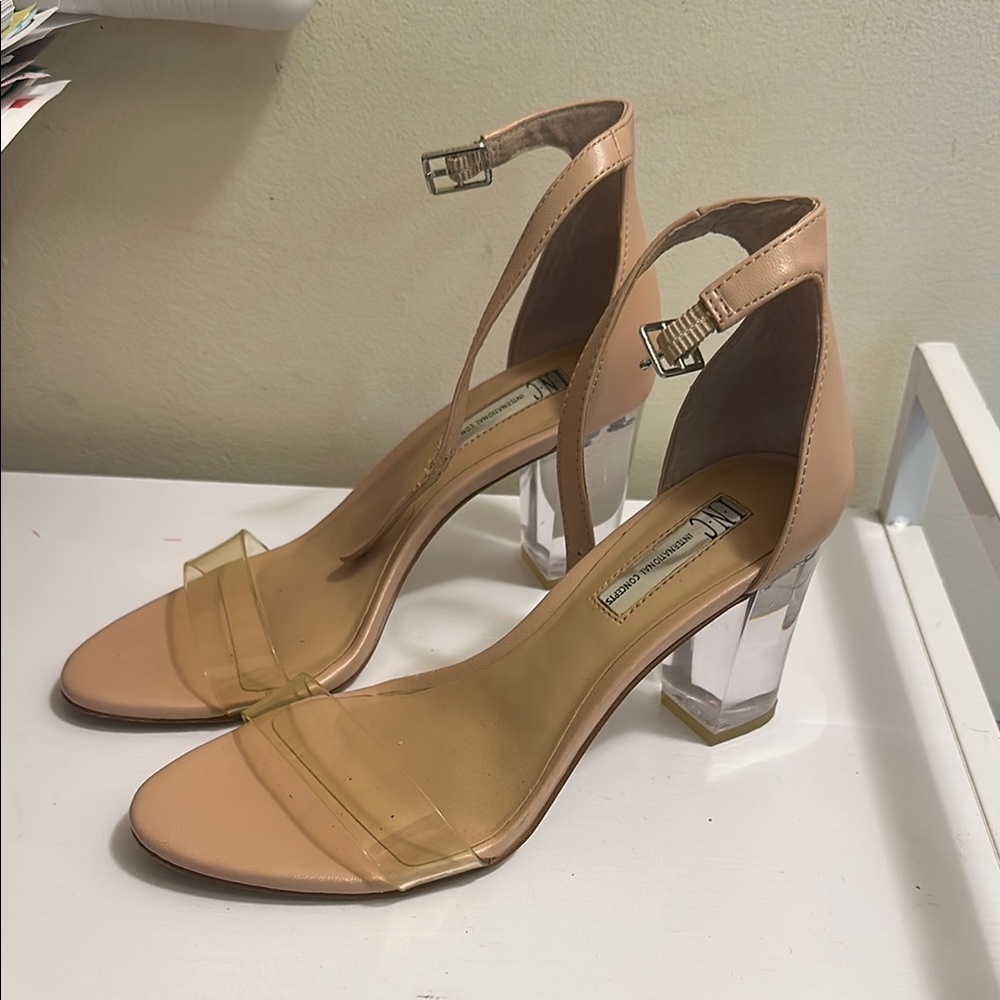 Kivah clear strap high heel sandals